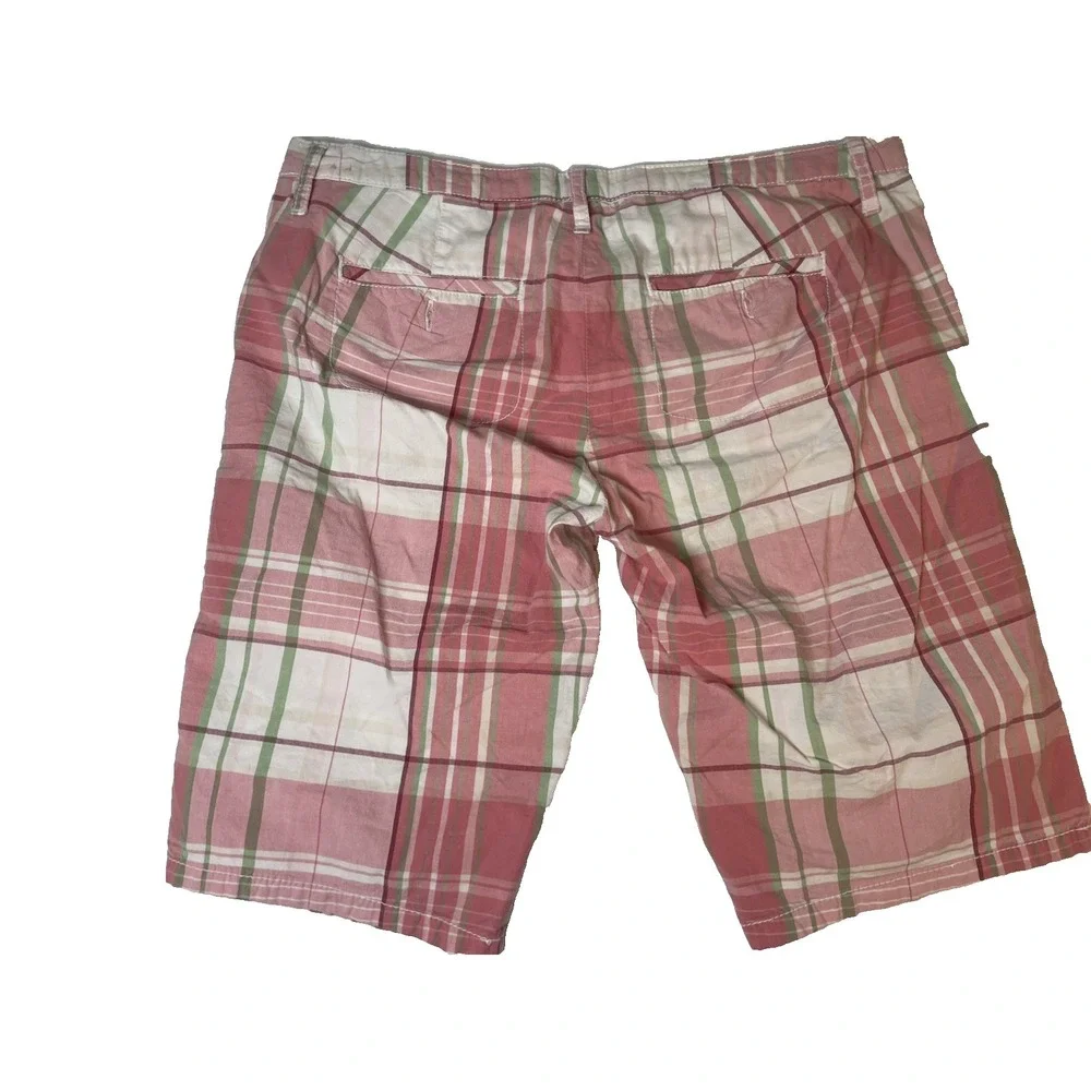Hollister Women's Jean Shorts‎ 0 1 Lot of 3 Denim Blue Pink Plaid Mom High Rise